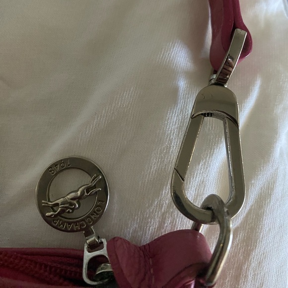 Authentic Longchamp Pink Leather Shoulder Bag - Picture 5 of 12
